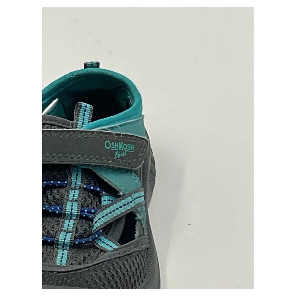 OshKosh B'gosh Kids Water Shoes Sandals‎ Grey Teal Size 8